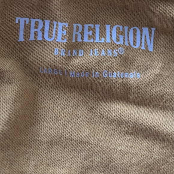 True Religion Mustard V-Neck Women Top - Picture 7 of 12